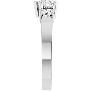 Platinum 5x5 mm Heart Ring Mounting – image 7