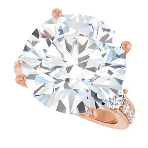 18K Rose Gold 15 mm Round Ring Mounting – image 8