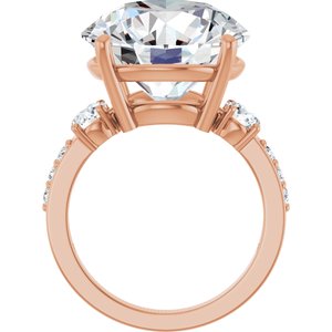 10K Rose Gold 15 mm Round Ring Mounting – image 3