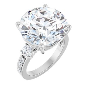 Continuum Sterling Silver 15 mm Round Ring Mounting