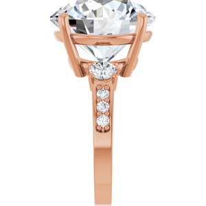 18K Rose Gold 15 mm Round Ring Mounting – image 7