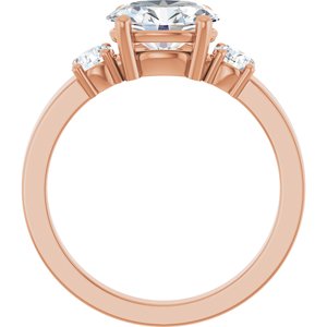 10K Rose Gold 8.5x6.5 mm Oval Ring Mounting – image 3