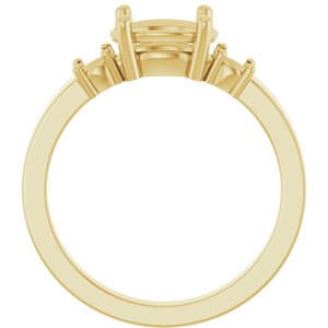14K Yellow Gold 8.5x6.5 mm Oval Ring Mounting – image 4