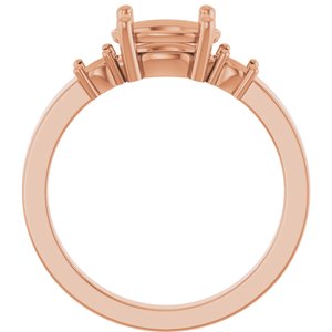 18K Rose Gold 8.5x6.5 mm Oval Ring Mounting – image 4