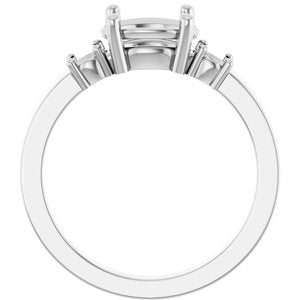 10K White Gold 8.5x6.5 mm Oval Ring Mounting – image 4