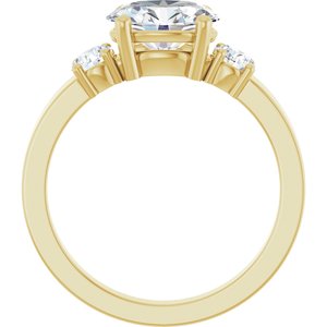 18K Yellow Gold 8.5x6.5 mm Oval Ring Mounting – image 3