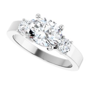 Sterling Silver 8.5x6.5 mm Oval Ring Mounting – image 8