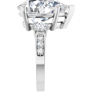 10K White Gold 16x12 mm Pear Ring Mounting – image 7