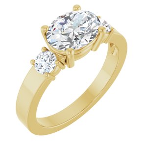 14K Yellow Gold 8.5x6.5 mm Oval Ring Mounting