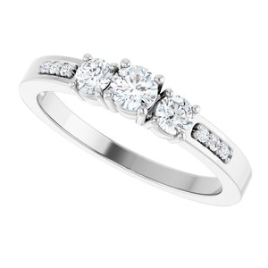 10K White Gold 3.5 mm Round Ring Mounting – image 8