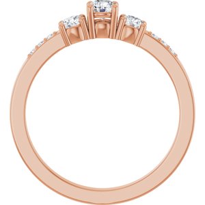 10K Rose Gold 3.5 mm Round Ring Mounting – image 3