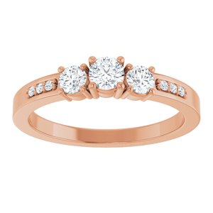 18K Rose Gold 3.5 mm Round Ring Mounting – image 5