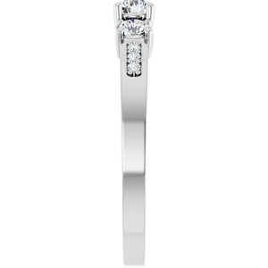 14K White Gold 3.5 mm Round Ring Mounting – image 7
