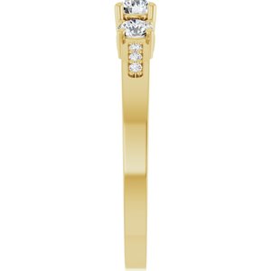 14K Yellow Gold 3.5 mm Round Ring Mounting – image 7