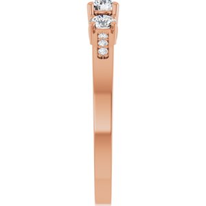 18K Rose Gold 3.5 mm Round Ring Mounting – image 7