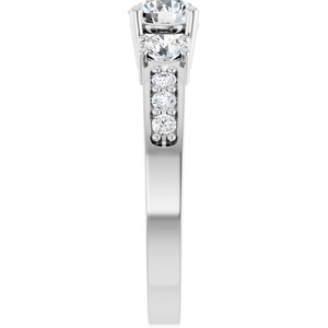 10K White Gold 5.2 mm Round Ring Mounting – image 7
