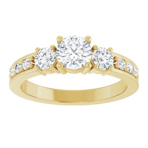 10K Yellow Gold 5.2 mm Round Ring Mounting – image 5