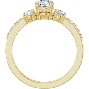 18K Yellow Gold 5.2 mm Round Ring Mounting – image 3