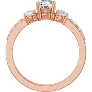 14K Rose Gold 5.2 mm Round Ring Mounting – image 3