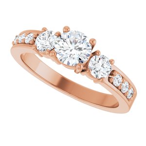 18K Rose Gold 5.2 mm Round Ring Mounting – image 8