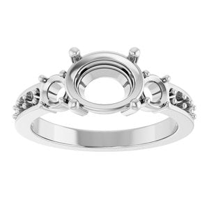 Continuum Sterling Silver 9x7 mm Oval Ring Mounting – image 6
