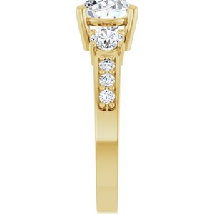 10K Yellow Gold 9x7 mm Oval Ring Mounting – image 7