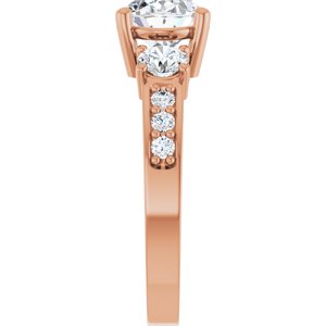 14K Rose Gold 9x7 mm Oval Ring Mounting – image 7