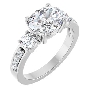 Continuum Sterling Silver 9x7 mm Oval Ring Mounting