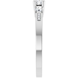 Platinum 5x3 mm Elongated Cushion Ring Mounting – image 7