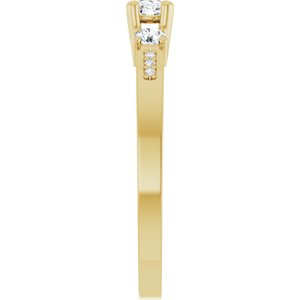 18K Yellow Gold 5x3 mm Elongated Cushion Ring Mounting – image 7