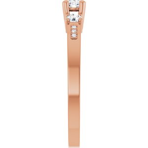 10K Rose Gold 5x3 mm Elongated Cushion Ring Mounting – image 7