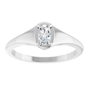 14K X1 White Gold 5x3 mm Elongated Cushion Ring Mounting – image 5
