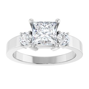 Platinum 6x6 mm Square Ring Mounting – image 5
