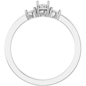 Sterling Silver 3.8 mm Round Ring Mounting – image 4