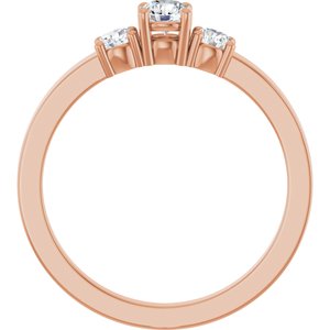 10K Rose Gold 3.8 mm Round Ring Mounting – image 3