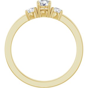 14K Yellow Gold 3.8 mm Round Ring Mounting – image 3