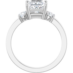 Continuum Sterling Silver 6x6 mm Square Ring Mounting – image 3