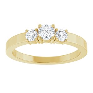 10K Yellow Gold 3.8 mm Round Ring Mounting – image 5