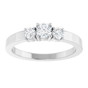 Sterling Silver 3.8 mm Round Ring Mounting – image 5