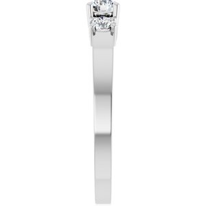 14K White Gold 3.8 mm Round Ring Mounting – image 7