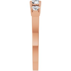 14K Rose Gold 3.8 mm Round Ring Mounting – image 7