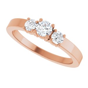 10K Rose Gold 3.8 mm Round Ring Mounting – image 8