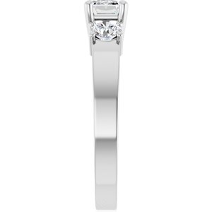 Platinum 6x4 mm Emerald Ring Mounting – image 7