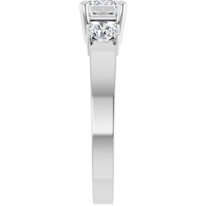 Continuum Sterling Silver 6.5x4.5 mm Emerald Ring Mounting – image 7
