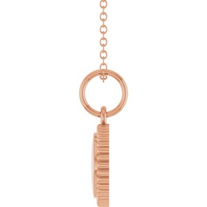 14K Rose Gold Engravable Beaded 16" Necklace – image 3