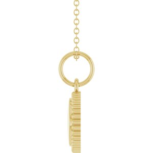 10K Yellow Gold Engravable Beaded 16" Necklace – image 3