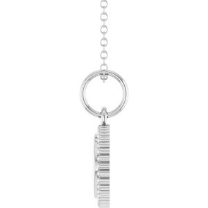 10K White Gold Engravable Beaded 16" Necklace – image 3