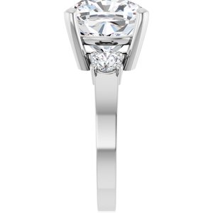 Sterling Silver 11x11 mm Cushion Ring Mounting – image 7