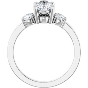 10K White Gold 10.5x5.5 mm Pear Ring Mounting – image 3