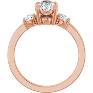 10K Rose Gold 10.5x5.5 mm Pear Ring Mounting – image 3